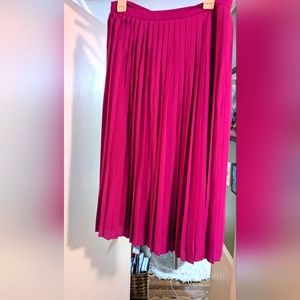 NWT J. Crew Pleated Midi Skirt - Purple